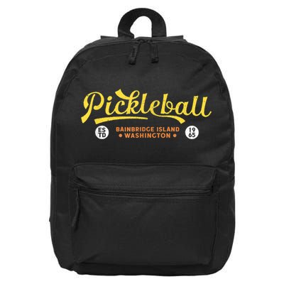 Pickleball Bainbridge Island 1965 – Vintage Pickleball 16 in Basic Backpack
