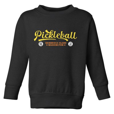 Pickleball Bainbridge Island 1965 – Vintage Pickleball Toddler Sweatshirt