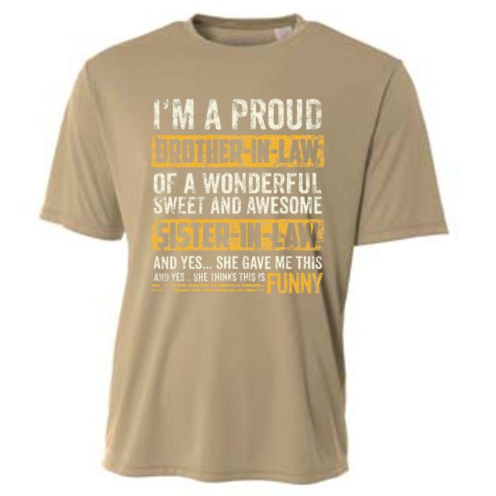 Proud Brother In Law Fathers Day Tee From Sister In Law Cooling Performance Crew T-Shirt