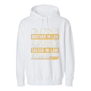 Proud Brother In Law Fathers Day Tee From Sister In Law Garment-Dyed Fleece Hoodie