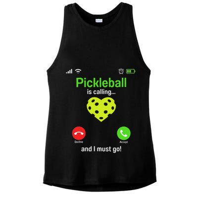 Pickle Ball Is Calling Team Gear & Player Funny Pickleball Ladies PosiCharge Tri-Blend Wicking Tank