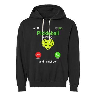 Pickle Ball Is Calling Team Gear & Player Funny Pickleball Garment-Dyed Fleece Hoodie