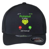 Pickle Ball Is Calling Team Gear & Player Funny Pickleball Flexfit Unipanel Trucker Cap