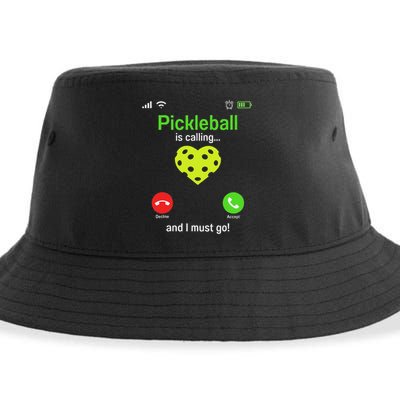 Pickle Ball Is Calling Team Gear & Player Funny Pickleball Sustainable Bucket Hat