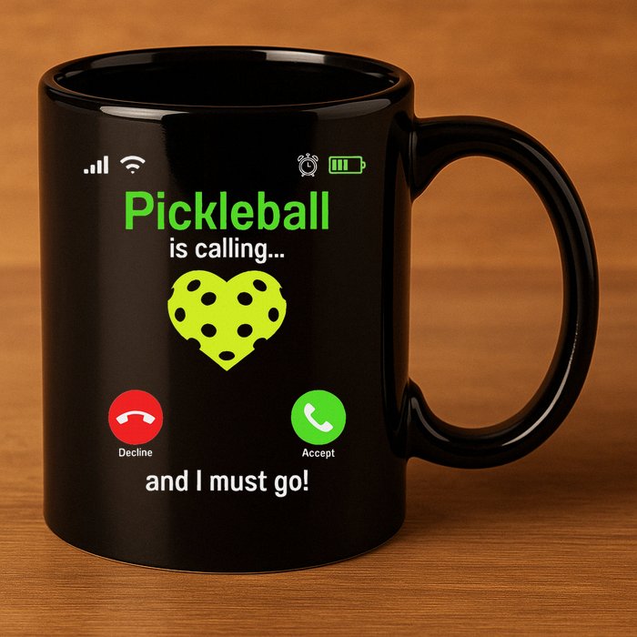 Pickle Ball Is Calling Team Gear & Player Funny Pickleball 11oz C Handle Ceramic Mug