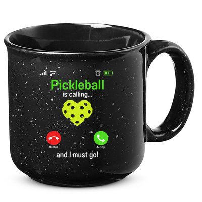 Pickle Ball Is Calling Team Gear & Player Funny Pickleball 15oz Campfire Ceramic Mug