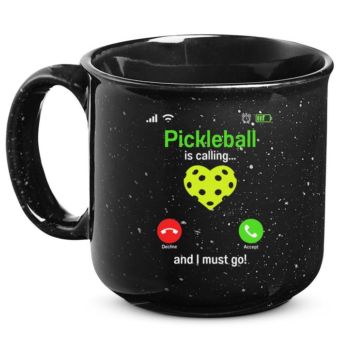 Pickle Ball Is Calling Team Gear & Player Funny Pickleball 15oz Campfire Ceramic Mug