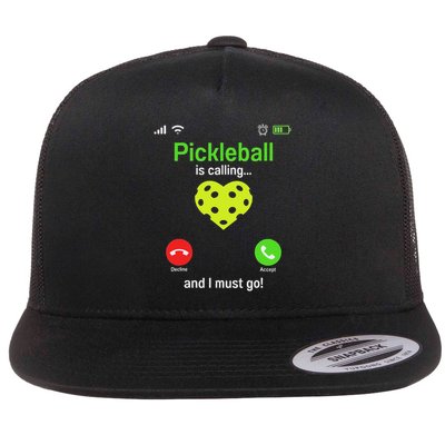 Pickle Ball Is Calling Team Gear & Player Funny Pickleball Flat Bill Trucker Hat