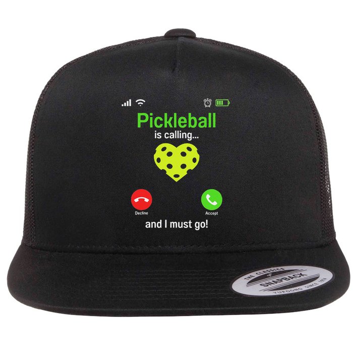 Pickle Ball Is Calling Team Gear & Player Funny Pickleball Flatbill Hat