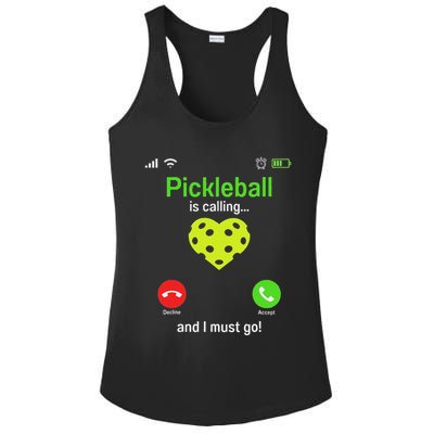 Pickle Ball Is Calling Team Gear & Player Funny Pickleball Ladies PosiCharge Competitor Racerback Tank