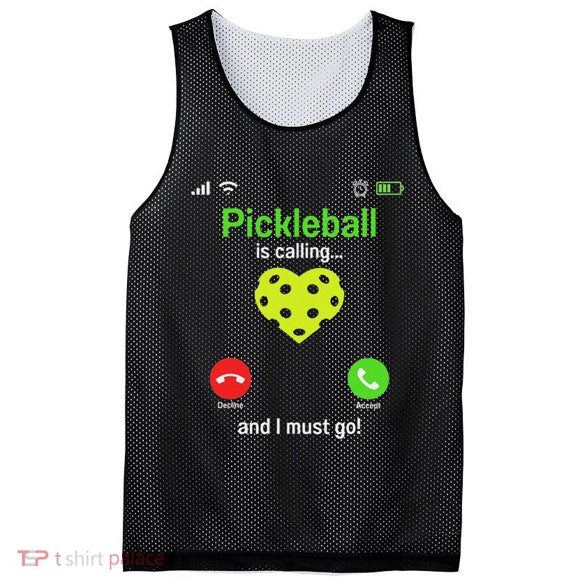 Pickle Ball Is Calling Team Gear & Player Funny Pickleball Mesh Reversible Basketball Jersey Tank
