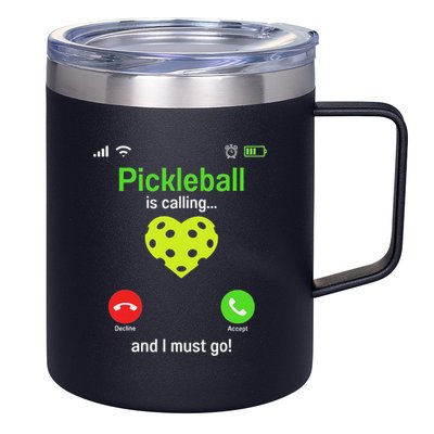 Pickle Ball Is Calling Team Gear & Player Funny Pickleball 12oz Stainless Steel Coffee Mug