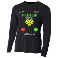 Pickle Ball Is Calling Team Gear & Player Funny Pickleball Cooling Performance Long Sleeve Crew