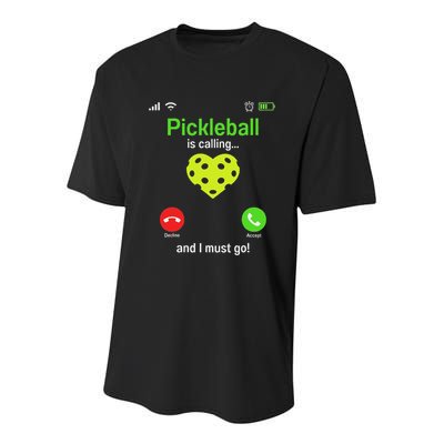 Pickle Ball Is Calling Team Gear & Player Funny Pickleball Youth Performance Sprint T-Shirt