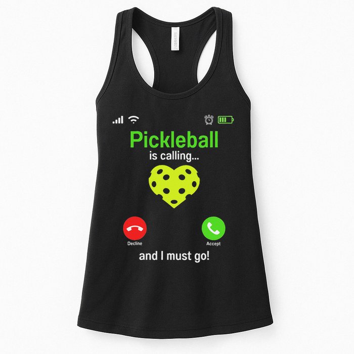 Pickle Ball Is Calling Team Gear & Player Funny Pickleball Womens Tank Top