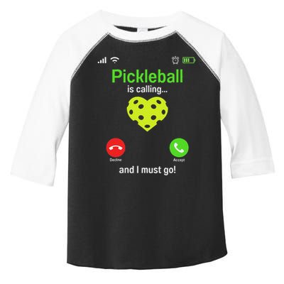 Pickle Ball Is Calling Team Gear & Player Funny Pickleball Toddler Fine Jersey T-Shirt