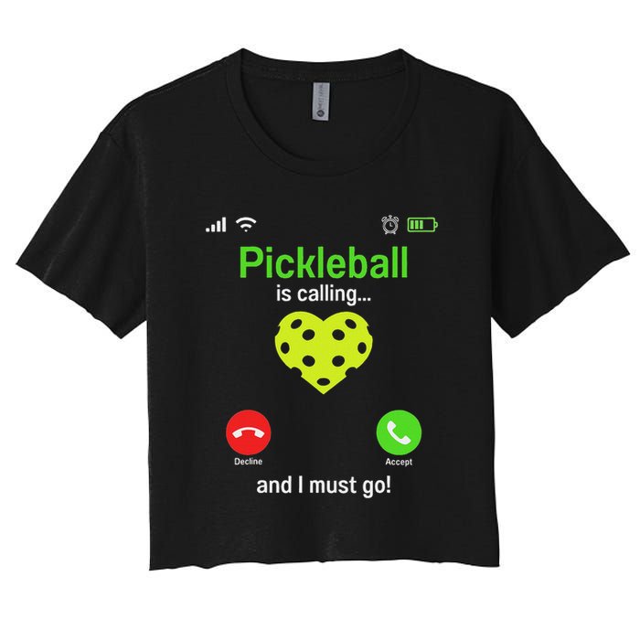 Pickle Ball Is Calling Team Gear & Player Funny Pickleball Crop Top