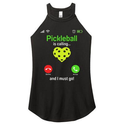 Pickle Ball Is Calling Team Gear & Player Funny Pickleball Women's Perfect Tri Rocker Tank