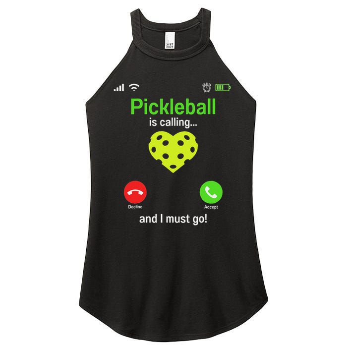 Pickle Ball Is Calling Team Gear & Player Funny Pickleball Women's Perfect Tri Rocker Tank