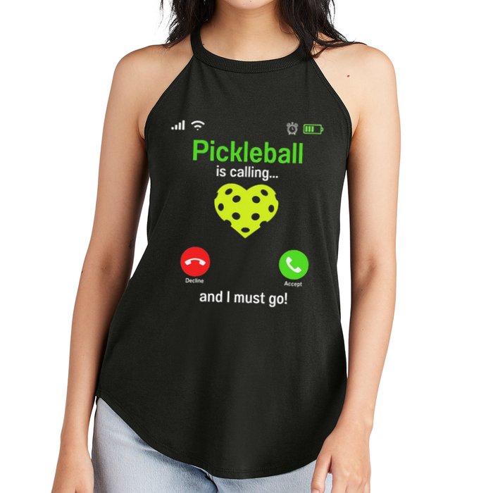 Pickle Ball Is Calling Team Gear & Player Funny Pickleball Women's Perfect Tri Rocker Tank