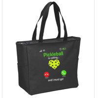Pickle Ball Is Calling Team Gear & Player Funny Pickleball Zip Tote Bag