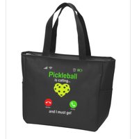 Pickle Ball Is Calling Team Gear & Player Funny Pickleball Zip Tote Bag