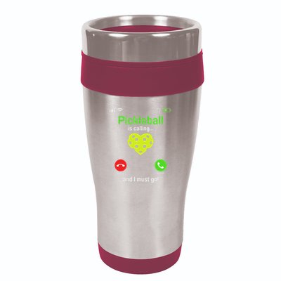 Pickle Ball Is Calling Team Gear & Player Funny Pickleball 16oz Travel Tumbler