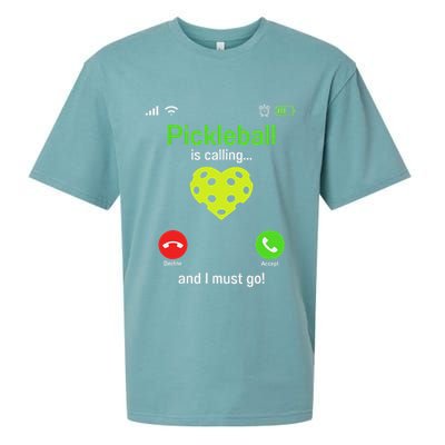 Pickle Ball Is Calling Team Gear & Player Funny Pickleball Sueded Cloud Jersey T-Shirt