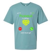 Pickle Ball Is Calling Team Gear & Player Funny Pickleball Sueded Cloud Jersey T-Shirt