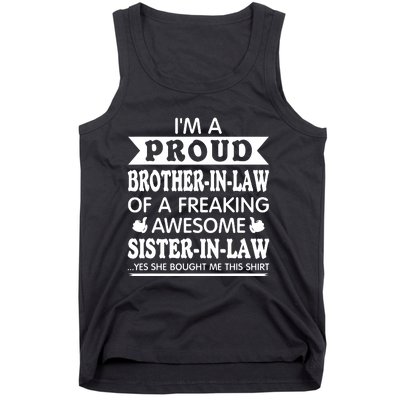 Proud Brother In Law Of Awesome Sister In Law Brotherinlaw Tank Top