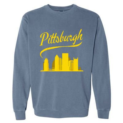 Pittsburgh Born In PA From PGH Pennsylvania Burgh Mom Dad Garment-Dyed Sweatshirt