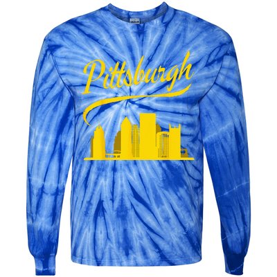 Pittsburgh Born In PA From PGH Pennsylvania Burgh Mom Dad Tie-Dye Long Sleeve Shirt