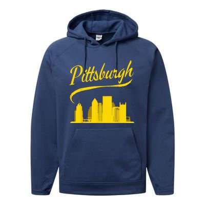 Pittsburgh Born In PA From PGH Pennsylvania Burgh Mom Dad Performance Fleece Hoodie