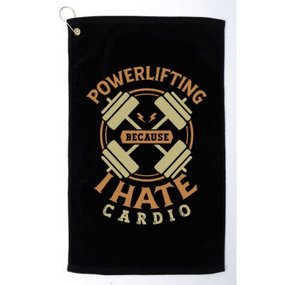Powerlifting because I hate cardio for a Gym weightlifting Golf Towel