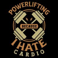 Powerlifting because I hate cardio for a Gym weightlifting Cropped Pullover Crew