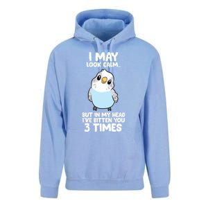 Parakeet Bird In My Head IVe Bitten You 3 Times Budgie Bird Unisex Surf Hoodie