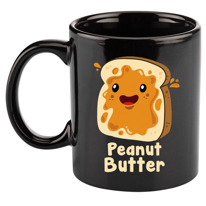 Peanut Butter & Jelly Matching Couple Halloween Best Friends 11oz C Handle Ceramic Mug