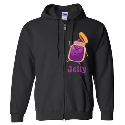 Peanut Butter & Jelly Matching Couple Halloween Best Friends Full Zip Hoodie