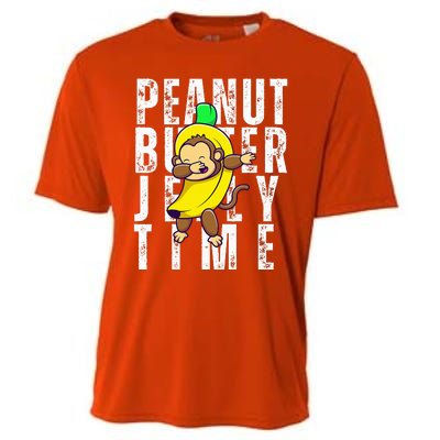 Peanut Butter Jelly Time Monkey Dancing In A Banana Suit Cooling Performance Crew T-Shirt