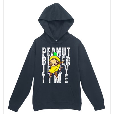 Peanut Butter Jelly Time Monkey Dancing In A Banana Suit Urban Pullover Hoodie