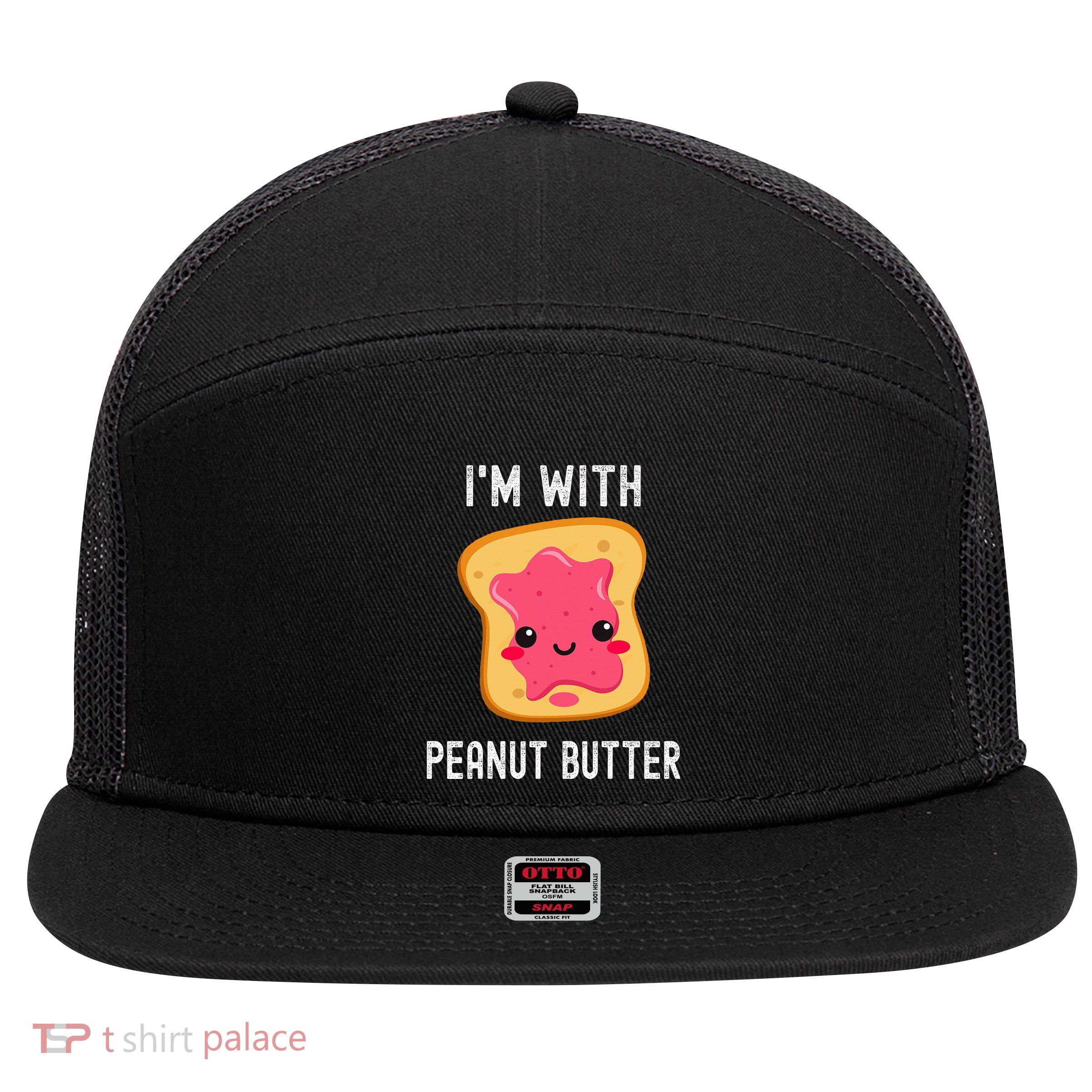 Peanut Butter Jelly Matching Couples His & Hers 7 Panel Mesh Trucker Snapback Hat