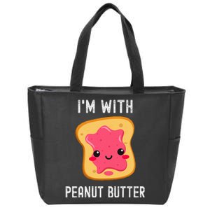 Peanut Butter Jelly Matching Couples His & Hers Zip Tote Bag