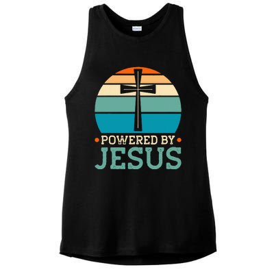 Powered By Jesus Ladies PosiCharge Tri-Blend Wicking Tank