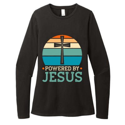 Powered By Jesus Womens CVC Long Sleeve Shirt