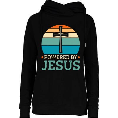 Powered By Jesus Womens Funnel Neck Pullover Hood