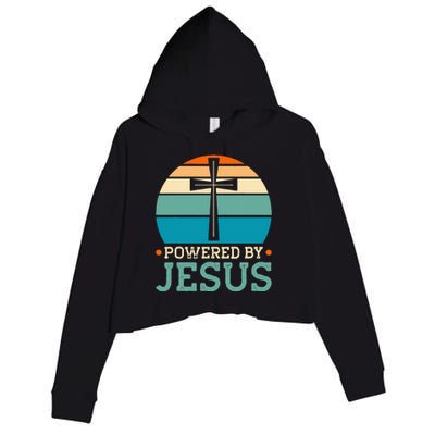 Powered By Jesus Crop Fleece Hoodie