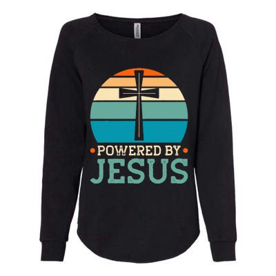 Powered By Jesus Womens California Wash Sweatshirt