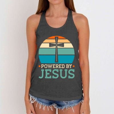 Powered By Jesus Women's Knotted Racerback Tank