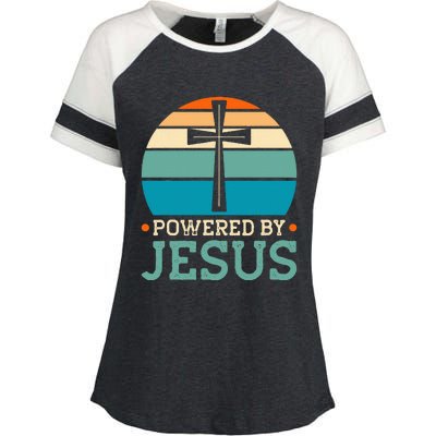 Powered By Jesus Enza Ladies Jersey Colorblock Tee