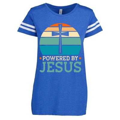 Powered By Jesus Enza Ladies Jersey Football T-Shirt